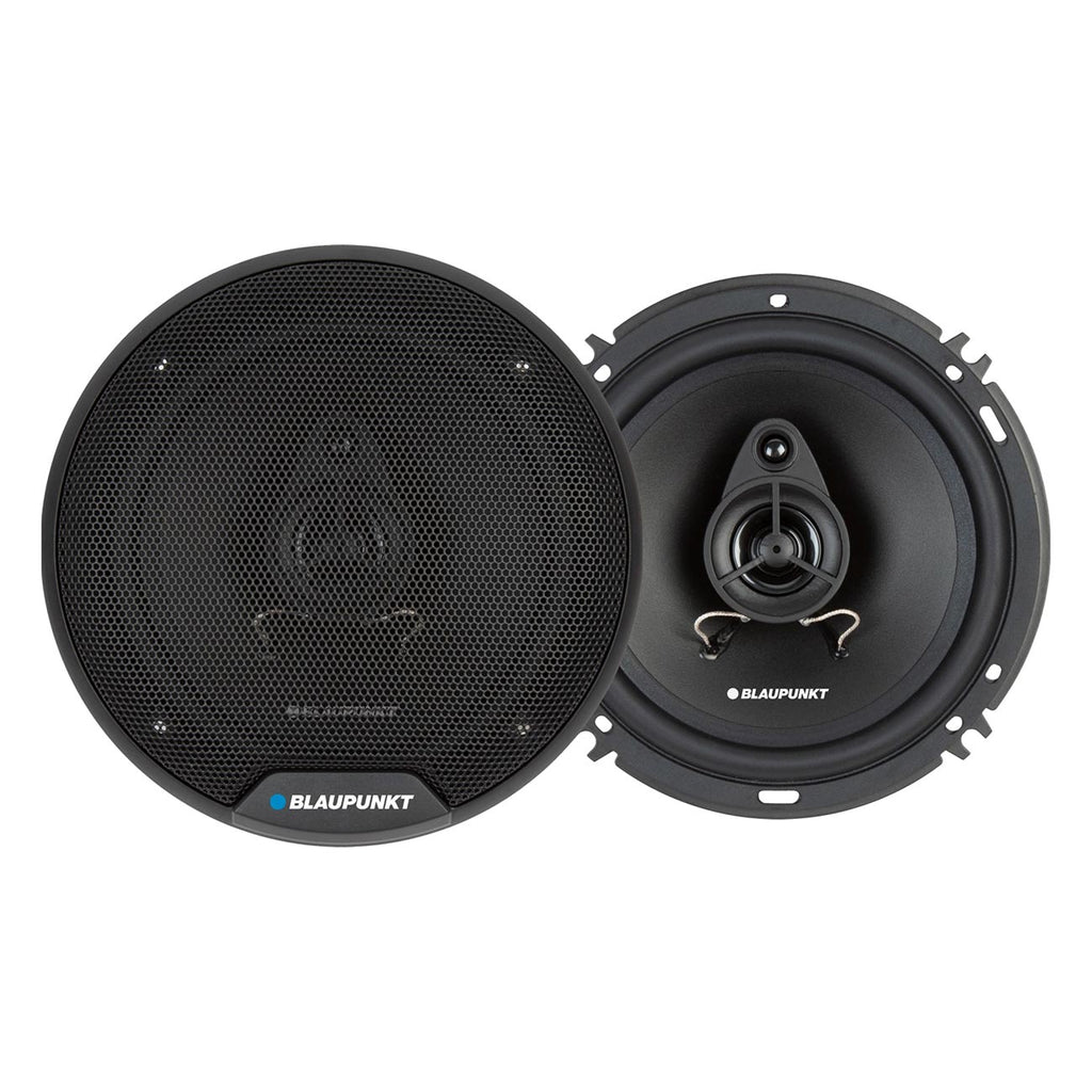 BLAUPUNKT BPS-E653 6.5" 3-Way Car Speakers 80W with Enhanced Clarity - Efficient Design, Durable Build, Easy Installation – Pair Bundle with Gravity Magnet Phone Holder