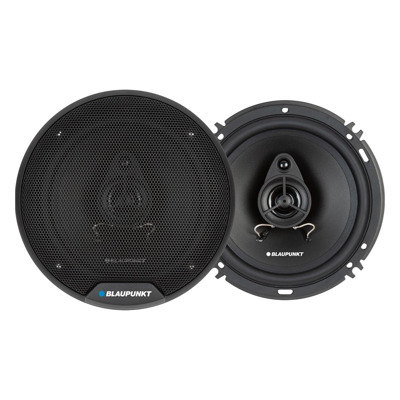 BLAUPUNKT BPS-E653 6.5" 3-Way Car Speakers 80W with Enhanced Clarity - Efficient Design, Durable Build, Easy Installation – Pair Bundle with Gravity Magnet Phone Holder
