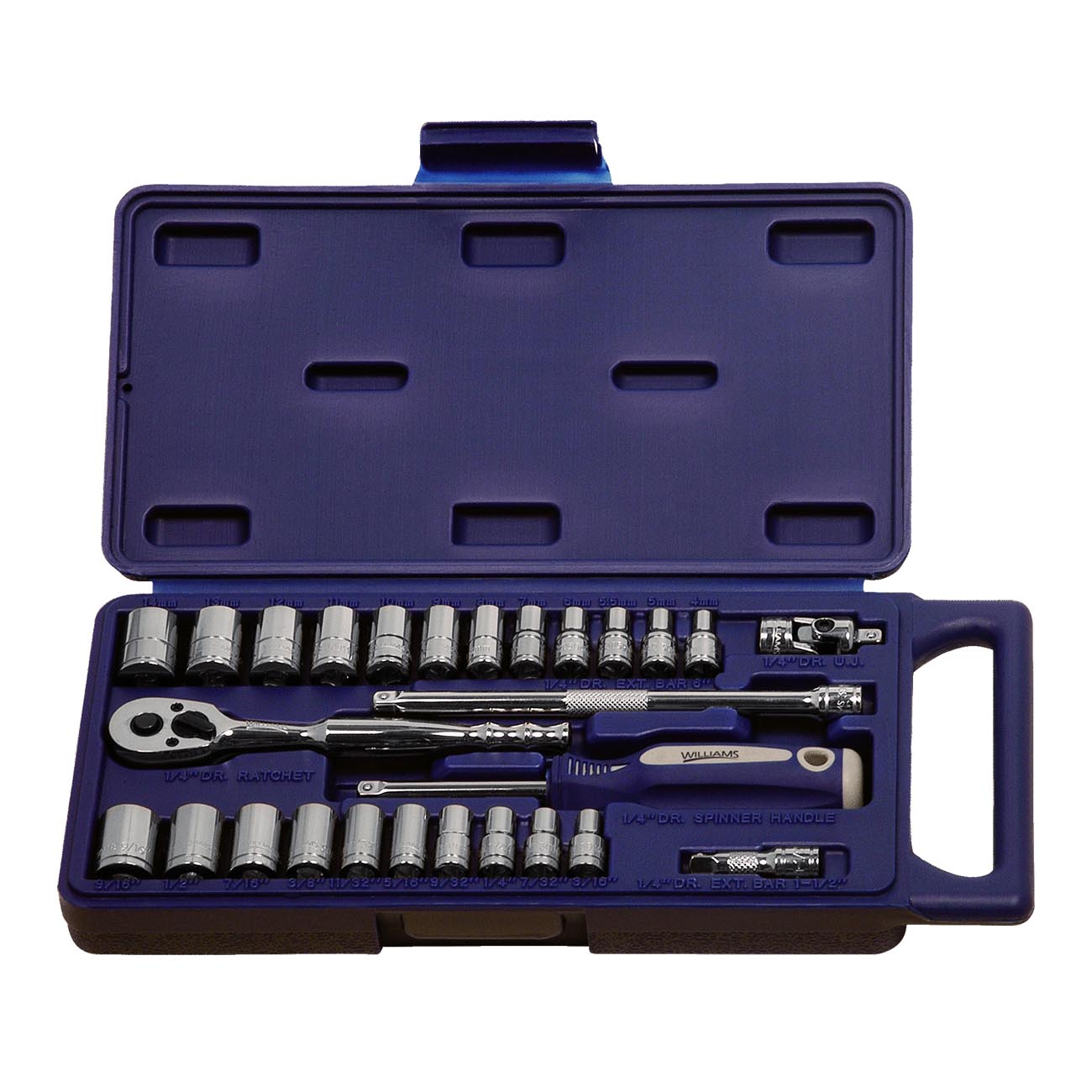 Williams 50661 1/4-Inch Drive Socket and Drive Tool Set, 27-Piece