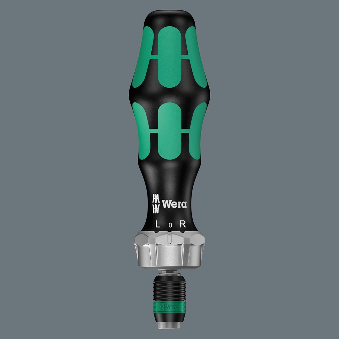 WERA - 5051040001 Kraftform Kompakt 60 Ra Ratchet Screwdriver & Long PZ, Ph, TX, Hex Bits, 051040