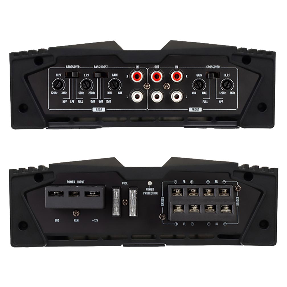 Power Acoustik OD41800 4-Channel Class A/B Car Amplifier – 900W RMS / 1800W Max, Full-Range Amp