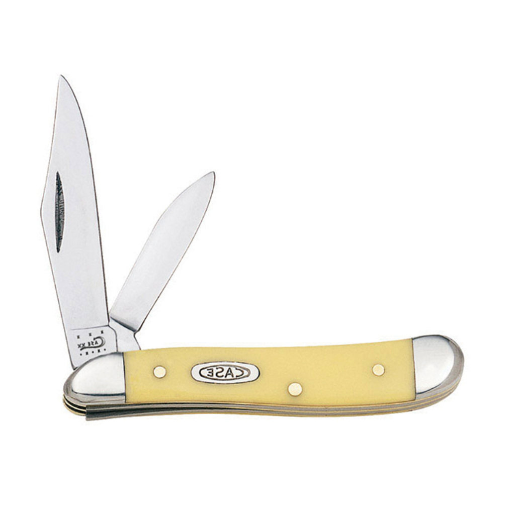 Case Peanut Yellow Chrome Vanadium 2.88 in. Pocket Knife