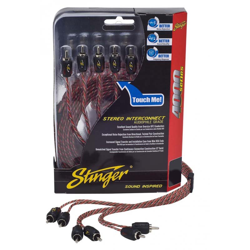 Stinger SI4617 17-Foot 4000 Series Professional 6 Channel RCA Interconnects