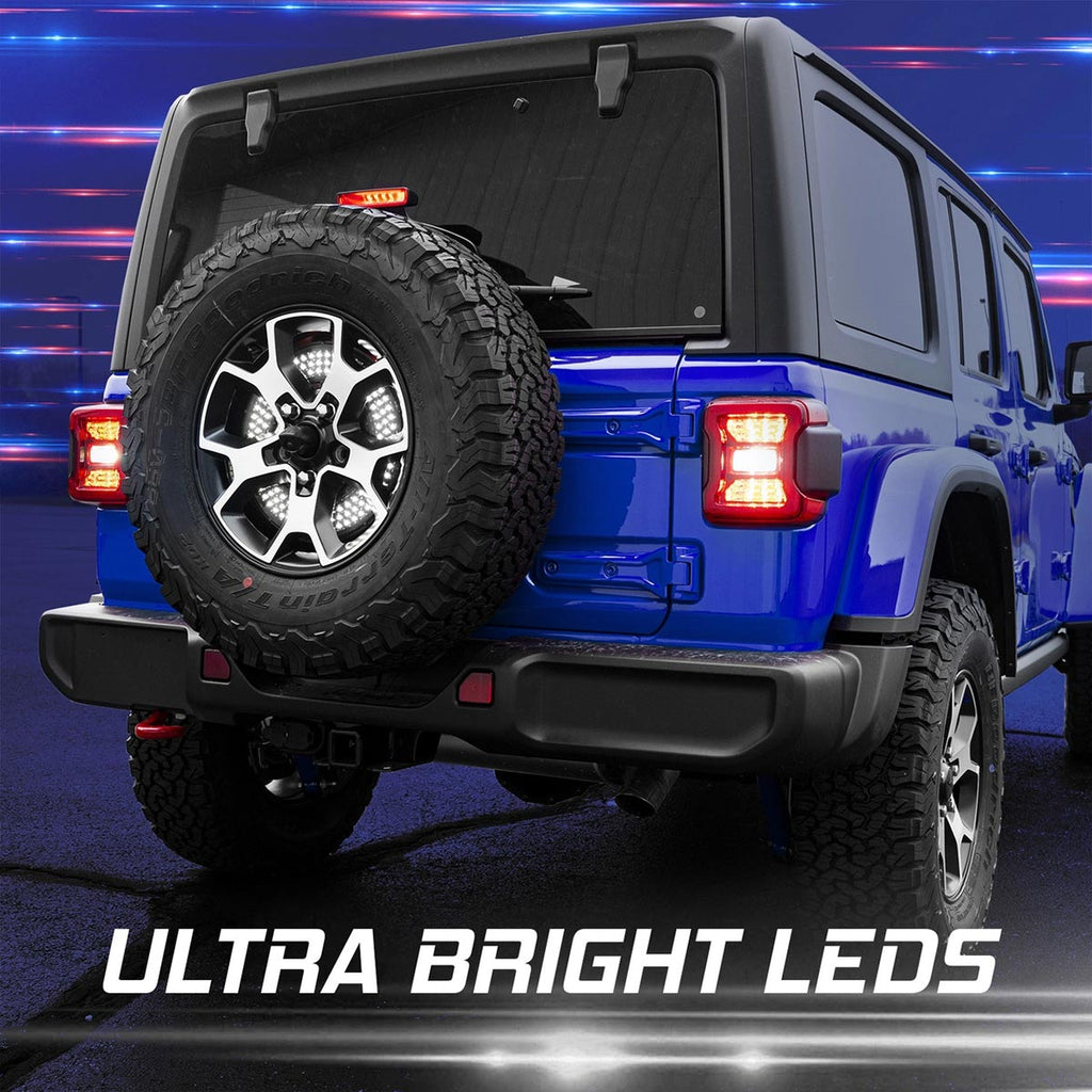 XK GLOW XK041019 Jeep 5th Wheel Light w/Brake, Running, Reverse and Turn Signal Lights