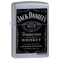 Zippo Jack Daniel's Tennessee Whiskey Label Street Chrome Pocket Lighter