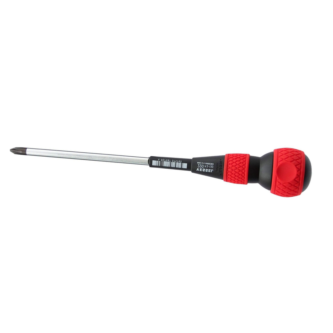 Vessel 220P2150 Ball Grip Screwdriver – Phillips #2 x 150mm JIS Precision Driver, Ergonomic Ball Handle, Magnetized Tip, Professional Hand Tool