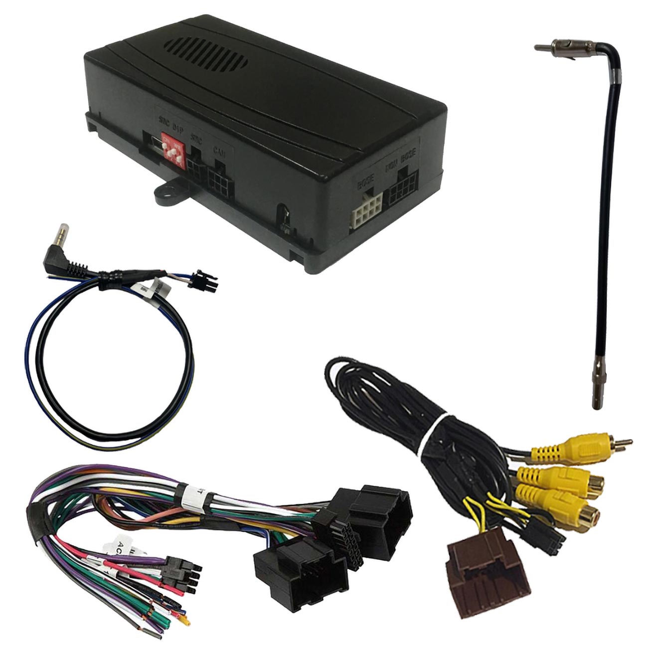 Crux SOOGM16V OnStar Radio Replacement Interface with SWC & Video Switcher – Retains OnStar, Steering Wheel Controls & Camera for GM LAN 29-Bit 2006-2017