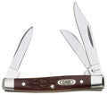 Case WR XX Pocket Knife Brown Synthetic Jigged Small Stockman Item #081 - (6333 SS) - Length Closed: 2 5/8 Inches