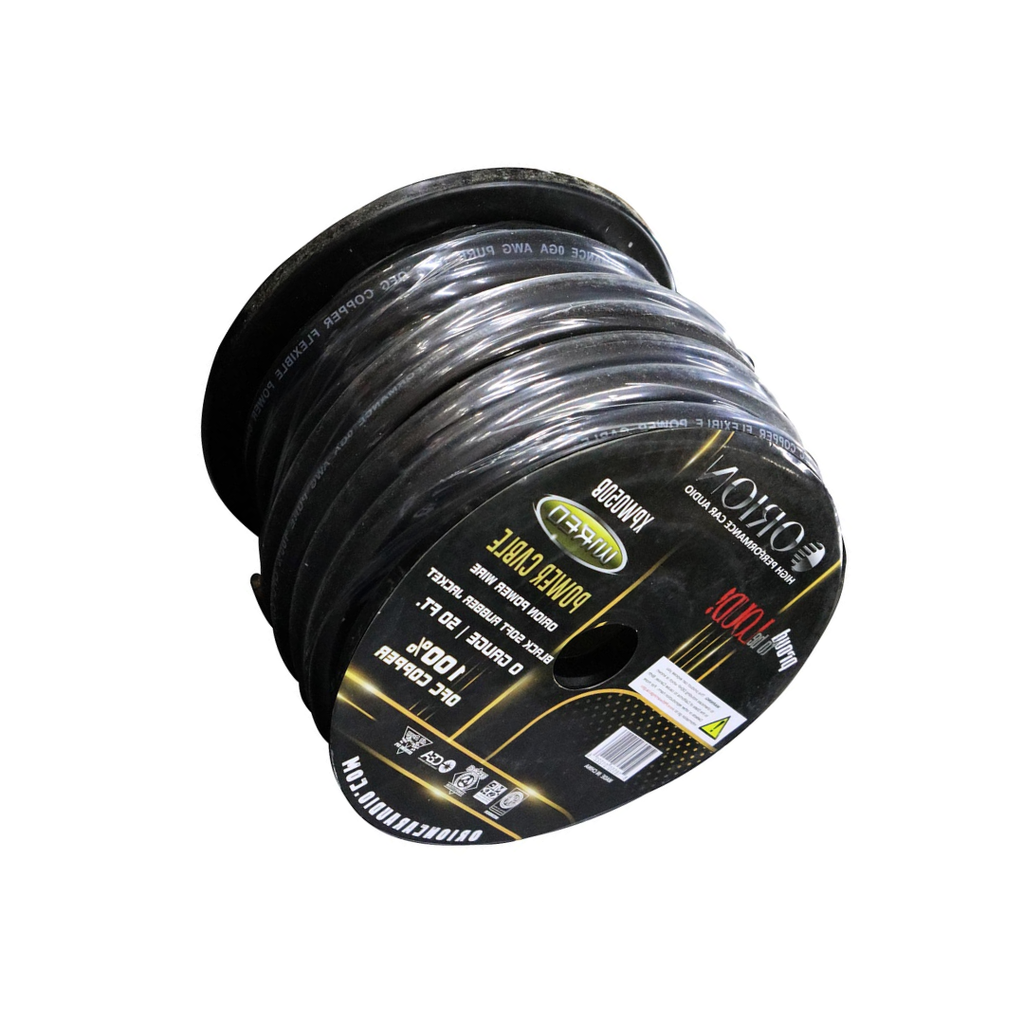 Orion XTR XPW050B 0 Gauge Wire Roll (50ft) OFC Pure Copper - High Powered Car Audio/Amplifier Power & Ground Cable, Battery Cable, Stereo, Welding Battery, RV Trailer Wiring
