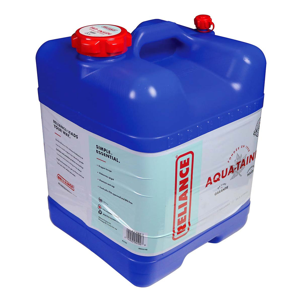 Reliance Products Aqua-Tainer 7 Gallon Rigid Water Container, Blue , 11.3 Inch x 11.0 Inch x 15.3 Inch