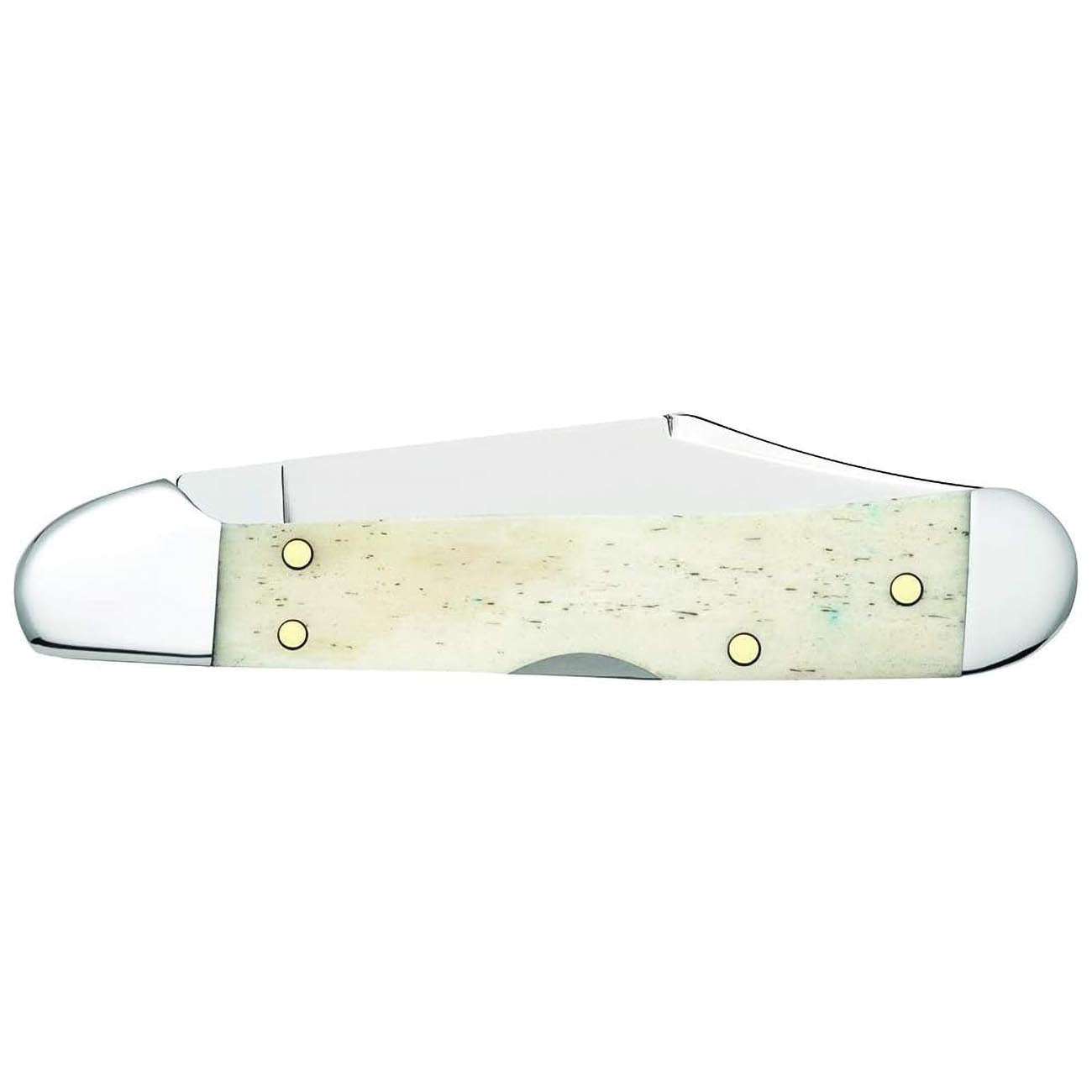 Case WR XX Pocket Knife Patriotic Smooth Natural Bone Mini Copperlock Item #64141 - (61749L SS) - Length Closed: 3 5/8 Inches