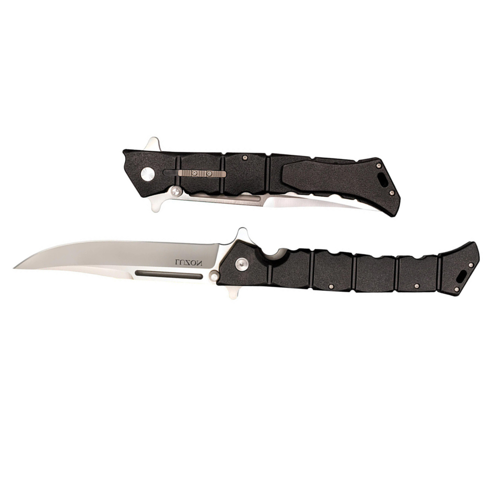 Cold Steel Luzon Series 6" Folding Knife with Pocket Clip, Black/Silver