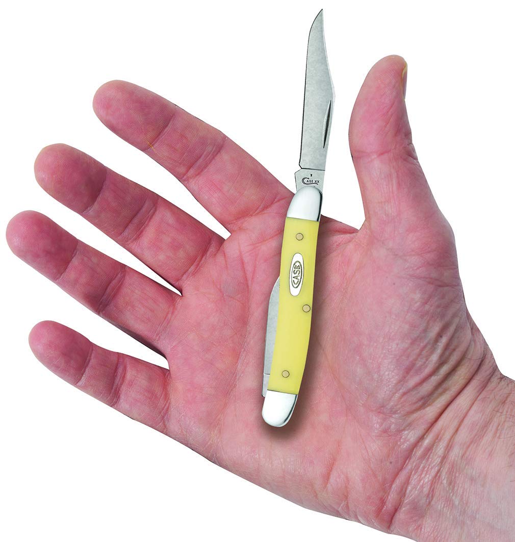 Case WR XX Pocket Knife Yellow Synthetic Pen Cv Item #109 - (32087 Cv) - Length Closed: 3 3/8 Inches