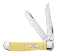 Case WR XX Pocket Knife Yellow Synthetic Mini Trapper SS Item #80029 - (3207 SS) - Length Closed: 3 1/2 Inches