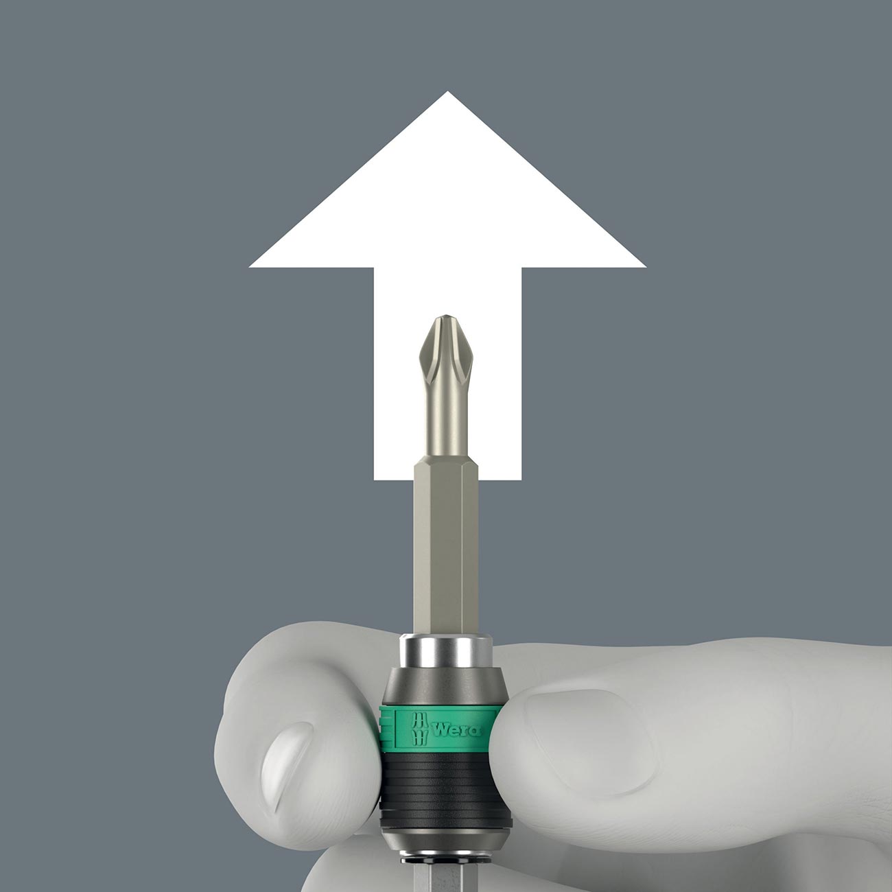 Wera 05073541001 Kraftform 817 R SB Hexagon Premium Plus Bitholding Screwdriver, Rapidator Quick-Release Chuck, Bayonet Blade, 1/4" Head, 133mm Blade Length