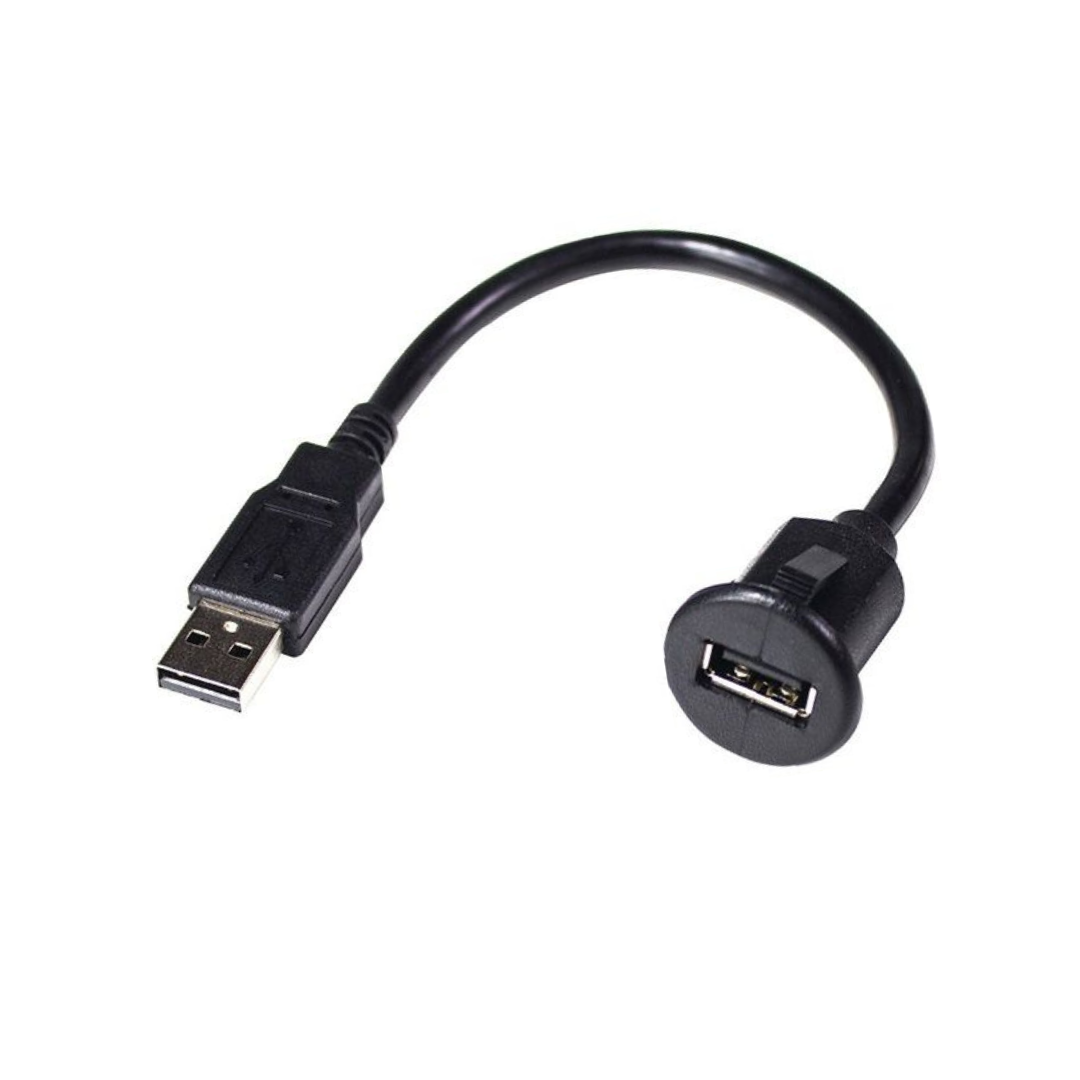PAC Short USB Dash Mount Adaptor Cable Type A Male to Type A Female