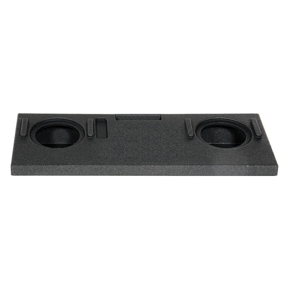 Q Power 10 Inch Easy Set Dual Ported 36 Hz Subwoofer Enclosure Car Audio Fiberboard Box with Durable Bed Liner Finish for Toyota Tundra, Black