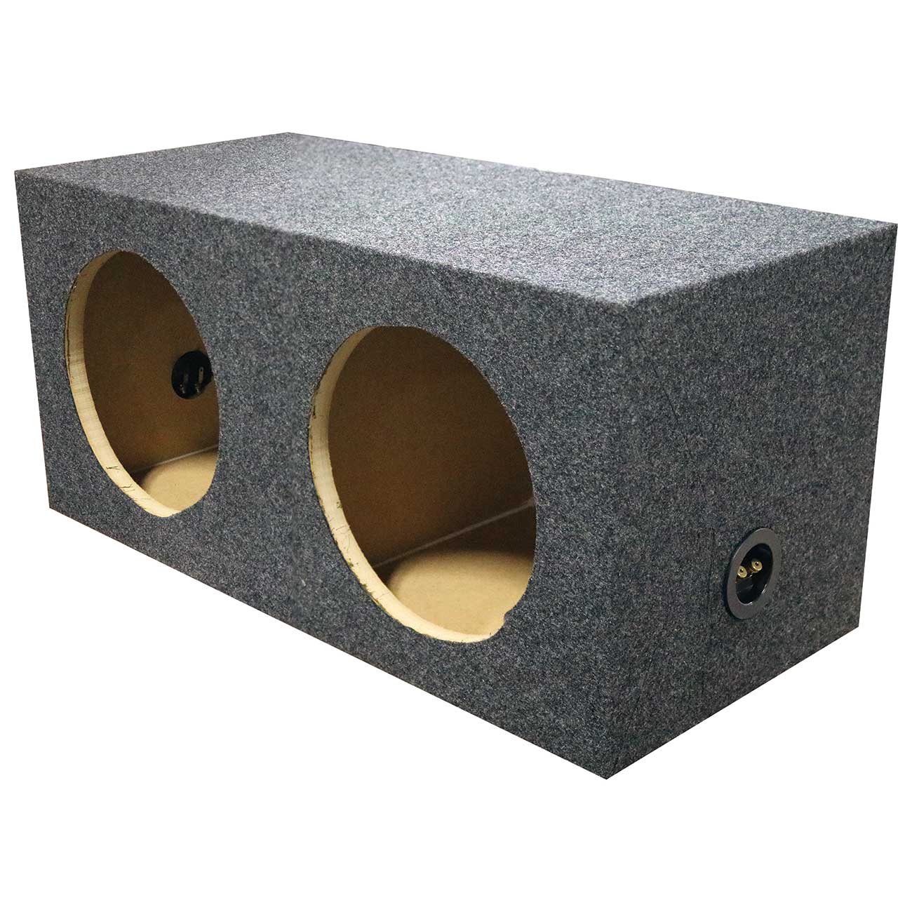 Qpower QMPSQ12EBL Qbomb Dual 12 Sealed Heavy Duty Empty Woofer Box - 1 Mdf