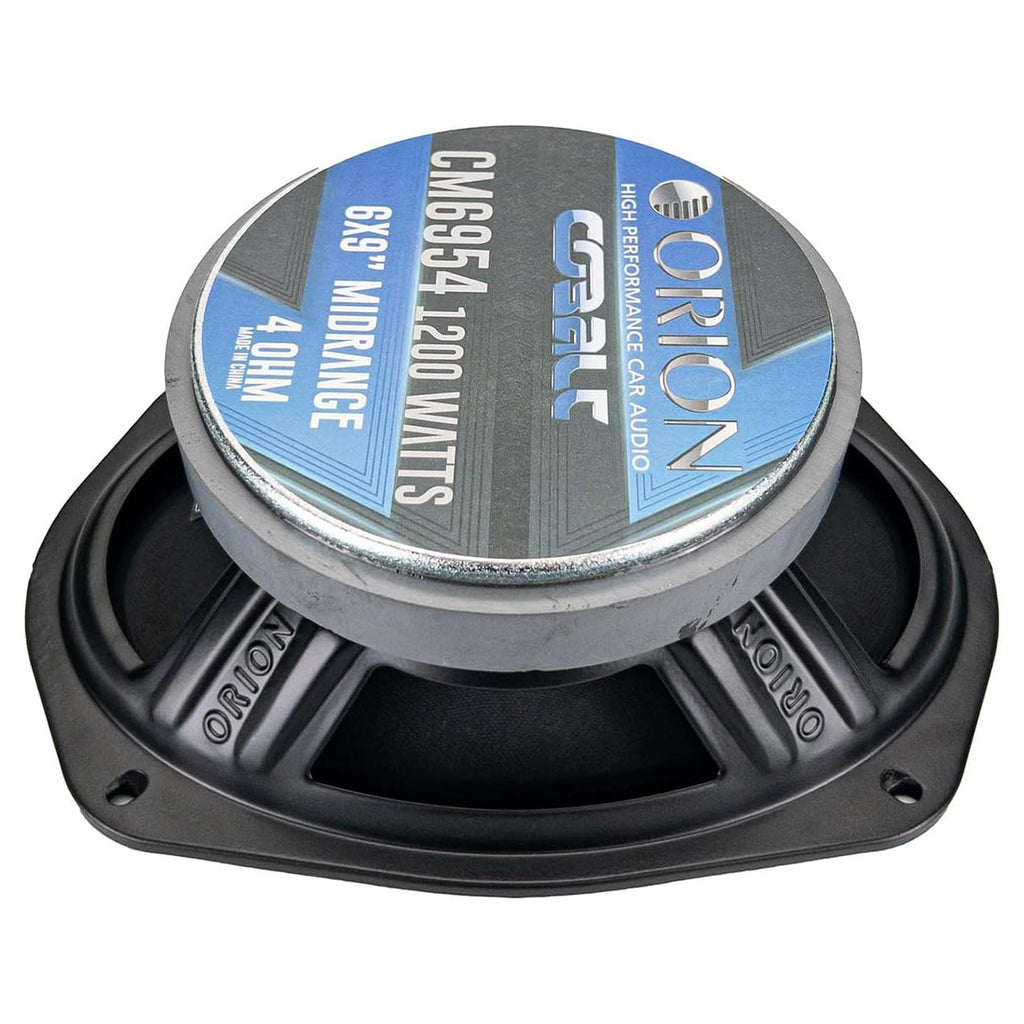 ORION Cobalt CM6954 High Efficiency 6x9 Mid-Range Bullet Loudspeakers, 1200W Max Power, 300W RMS, 4 Ohm, 1.5" Voice Coil - Pro Car Audio Stereo, Midrange Speakers (Pair)