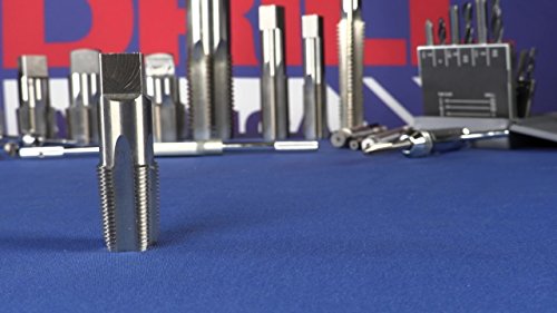 DRILL AMERICA Carbon Steel NPT Pipe Tap Set In Carry Pouch 1/8" - 3/4" (5 Piece Set)