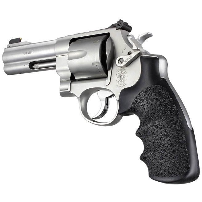 Hogue Rubber Monogrip for S&W N Frame, Round Butt Revolver Grip, Black - 25000