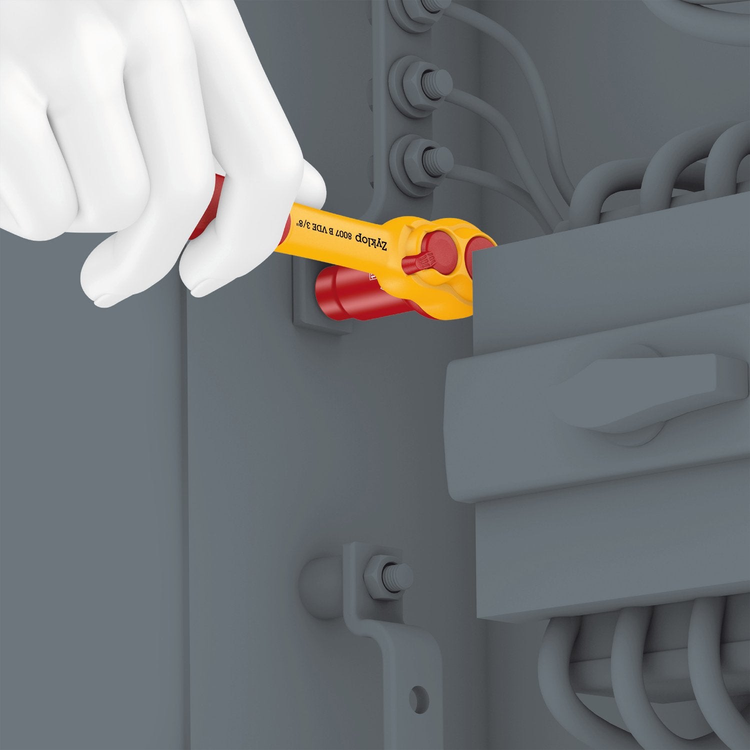 8007 B VDE Ratchet with switch lever and 3/8" drv