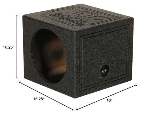 Qpower QBOMB15SSINGLE Single 15 Sealed Woofer Enclosure Withh Bed Liner Spray