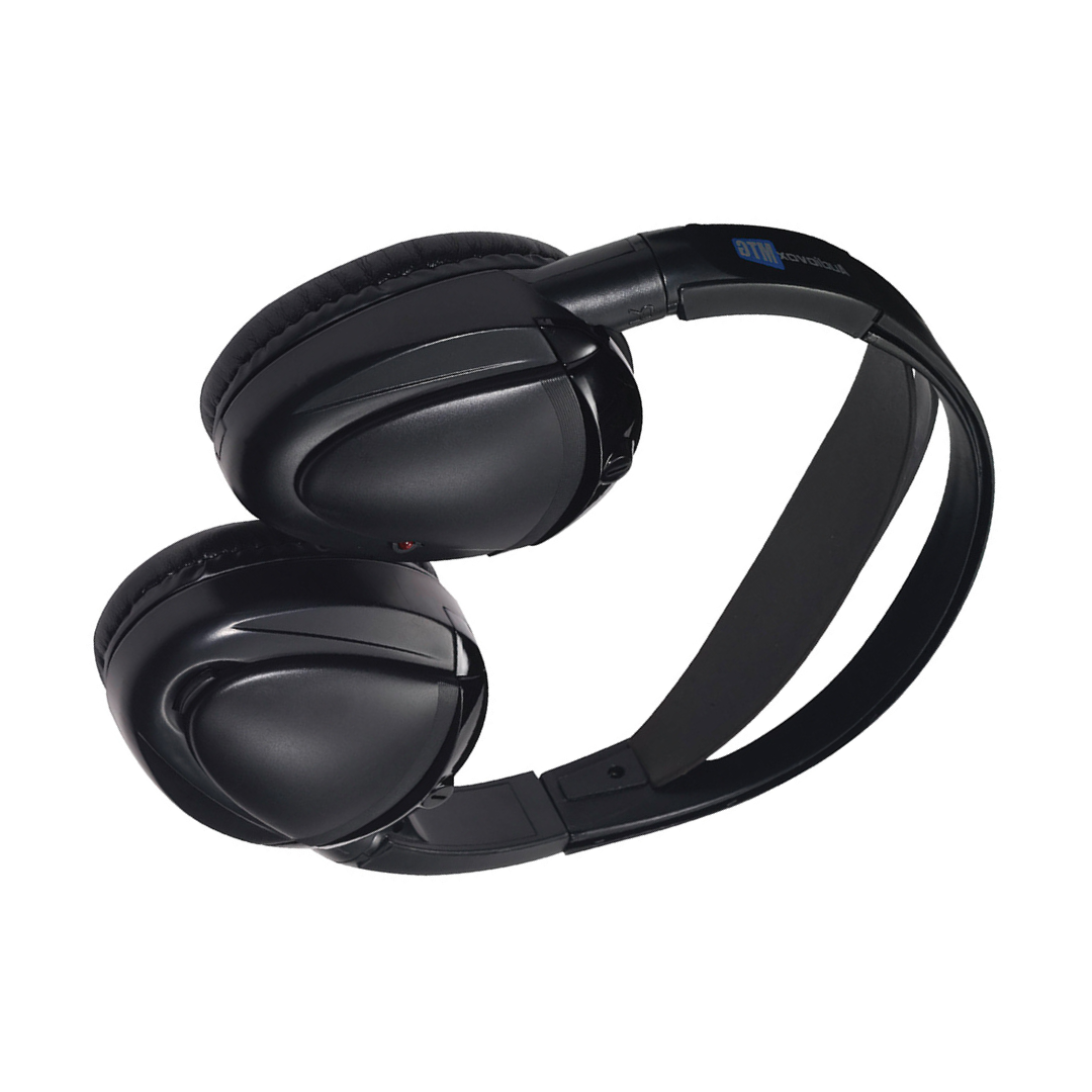 Audiovox Dual Channel Wireless Fold-Flat Headphones with Batteries