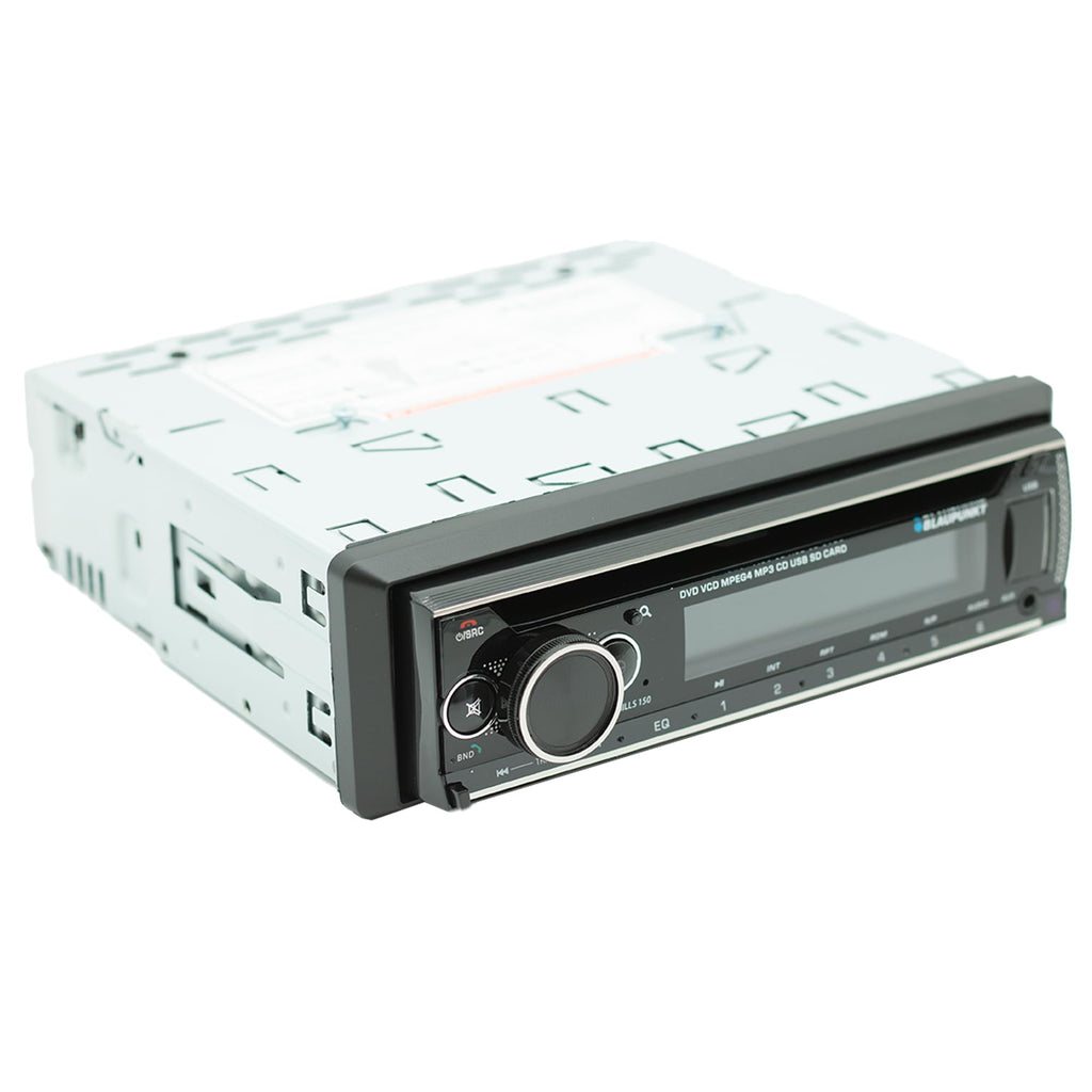 BLAUPUNKT Beverly Hills 150 Multimedia Car Stereo - 120W Peak Power, Bluetooth Connectivity, Hands-Free Calling, Detachable Faceplate, DVD & CD Receiver, USB/SD, AM/FM, Remote Control - Black