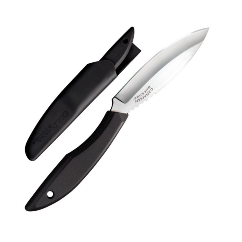 Cold Steel Canadian Belt 4" German 4116 Stainless Steel Fixed Blade Drop Point Outdoor Hunting Utility Knife, 4.5" High Impact Polypropylene Handle, Durable Secure-Ex Sheath Included