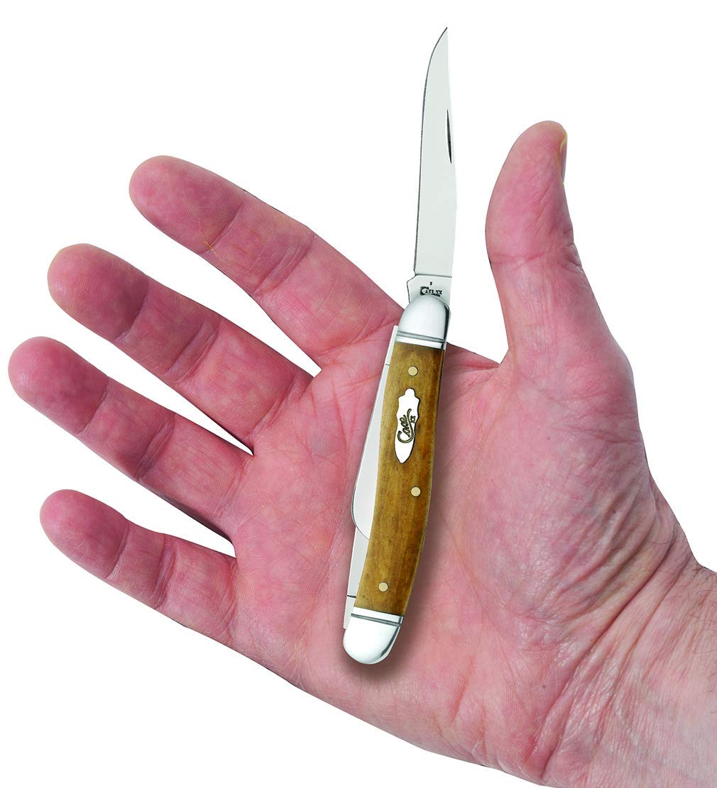 Case WR XX Pocket Knife Smooth Antique Bone Medium Stockman Item #58185 - (6318 SS) - Length Closed: 3 5/8 Inches