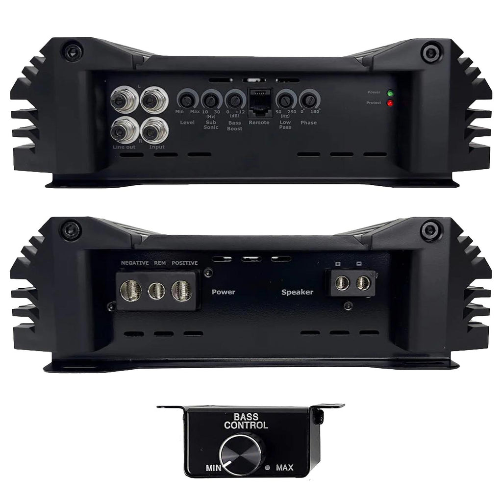 Orion XTR Series XTR1000.1D High Power Monoblock Class D Car Amplifier - 1000W RMS, 1-Ohm Stable, Low-Pass Crossover, Bass Boost Control, MOSFET Power Supply, Bass Knob Included, Made in Korea