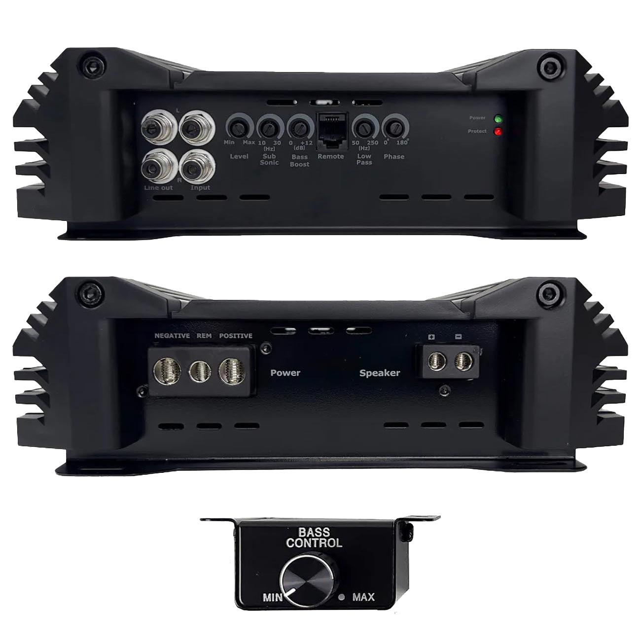 Orion XTR Series XTR1000.1D High Power Monoblock Class D Car Amplifier - 1000W RMS, 1-Ohm Stable, Low-Pass Crossover, Bass Boost Control, MOSFET Power Supply, Bass Knob Included, Made in Korea