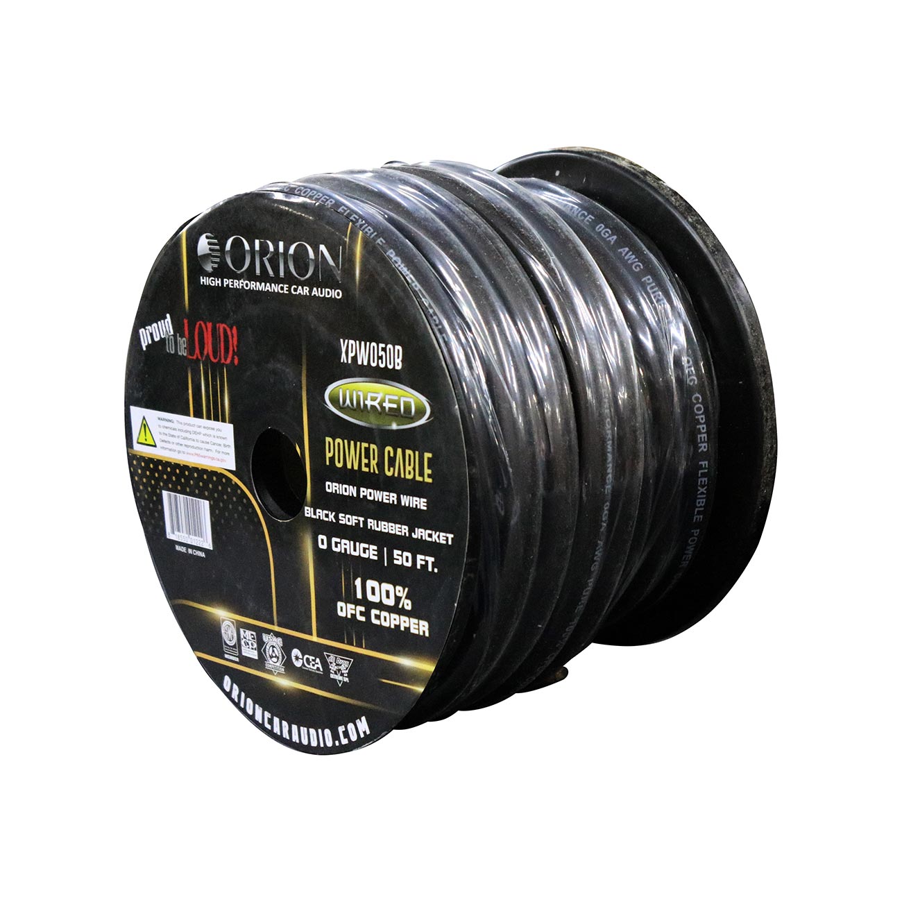 Orion XTR XPW050B 0 Gauge Wire Roll (50ft) OFC Pure Copper - High Powered Car Audio/Amplifier Power & Ground Cable, Battery Cable, Stereo, Welding Battery, RV Trailer Wiring