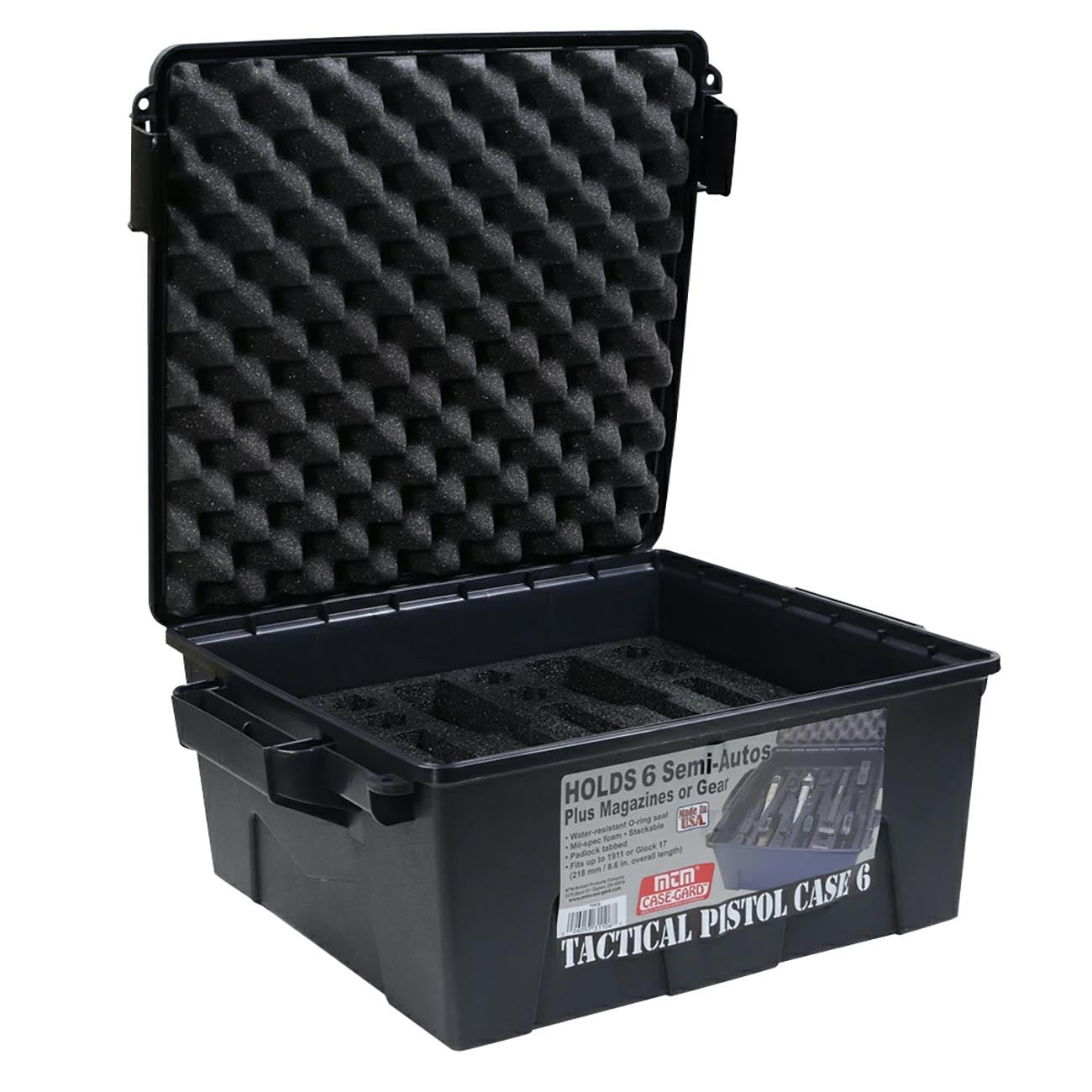 MTM TPC6 Tactical Pistol Handgun Case 6 Gun, Dark Earth