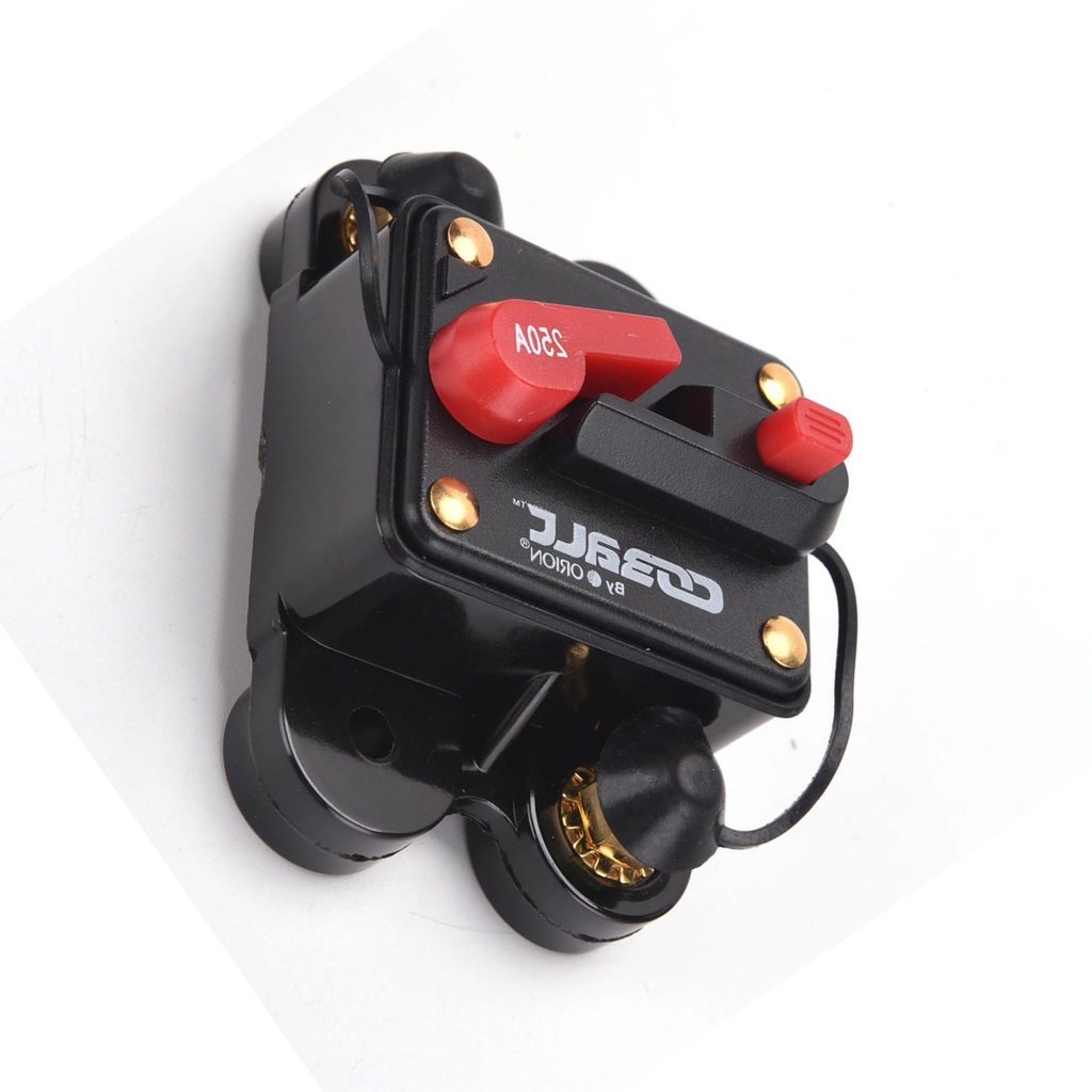 Orion Cobalt CB250A 250 Amp Circuit Breaker W/Manual Reset for Car, Marine, ATV, Trucks, RV, Motorcycle - Manual Power Protect for Audio Systems Fuse, Battery Thermal, 12V-24VDC (250A)