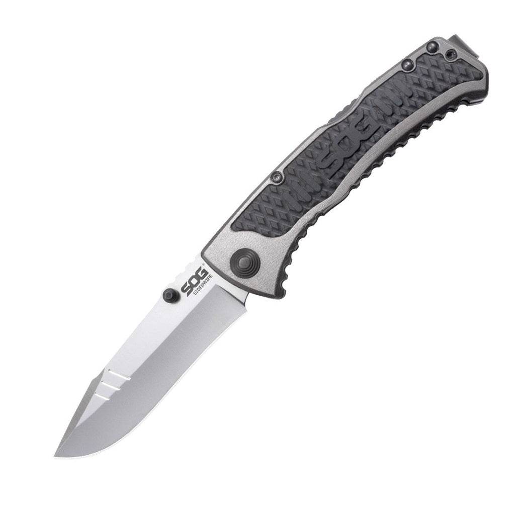 SOG Pocket Knife and Folding Knife - Sideswipe EDC Knife, Flip Knife with 3.4 Inch Assisted Opening Blade and Reversible Pocket Clip
