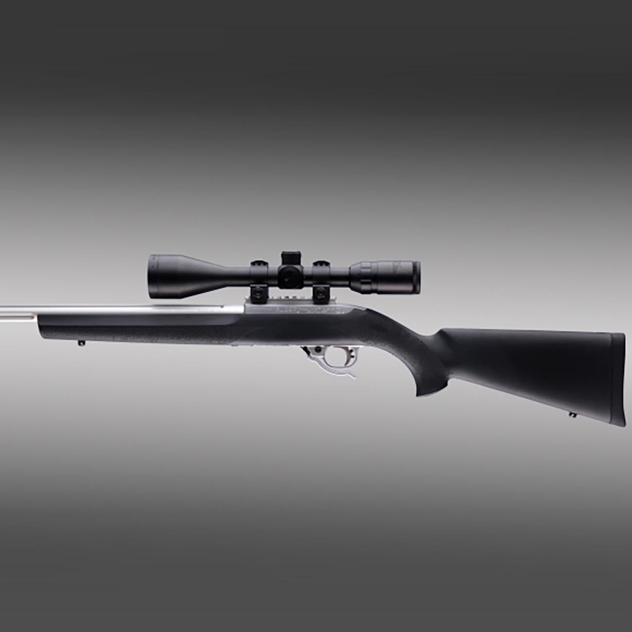 Hogue Rubber OverMolded Stock for Ruger 10/22 with .920" Diameter Barrel Channel, Black - 22010