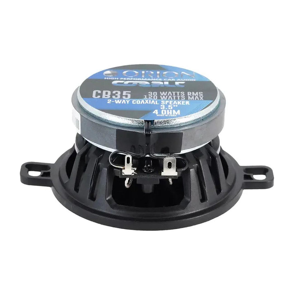 ORION Cobalt Series CB35 3.5” 2-Way Coaxial Car Speakers, 120W, 4 Ohms, Full Range, Enhanced Bass, Polypropylene Cone & Butyl Rubber Surround, Easy Install (Pair)