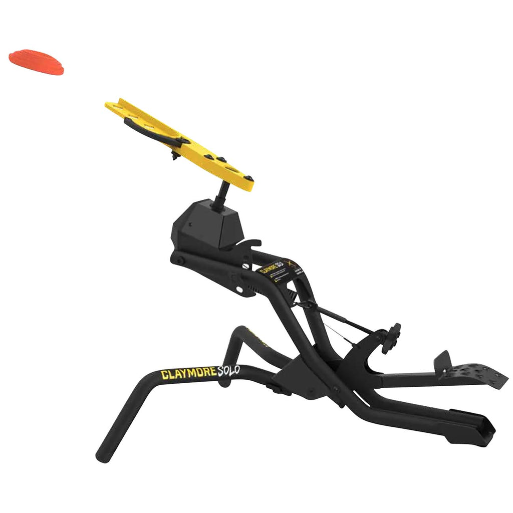 Caldwell Claymore Solo Clay Thrower with Foot Pedal, Angle Adjustment, and Auto Resetting Arm for Clay Shooting, Shooting Sports, Hunting