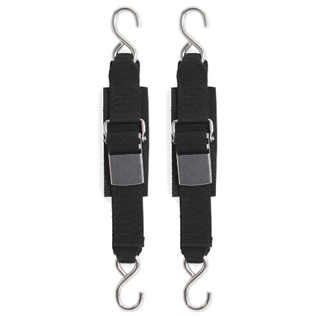 BoatBuckle F12066 Stainless Steel Kwik Lok Transom Tie-Downs – Pair, Boat Trailer Straps