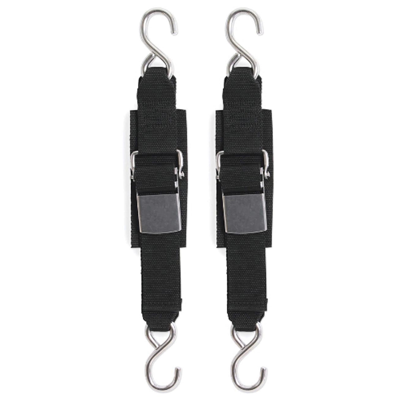 BoatBuckle F12066 Stainless Steel Kwik Lok Transom Tie-Downs – Pair, Boat Trailer Straps