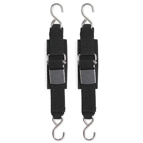 BoatBuckle F12066 Stainless Steel Kwik Lok Transom Tie-Downs – Pair, Boat Trailer Straps