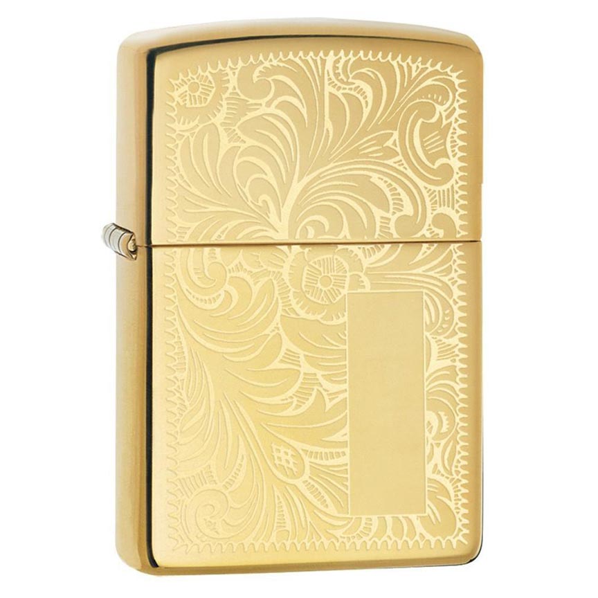 Zippo Lighter High Polish Brass Venetian