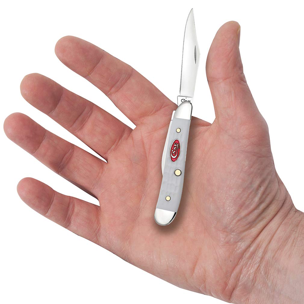 Case WR XX Pocket Knife Sparxx White Jigged Synthetic Peanut Item #60188 - (6220 SS) - Length Closed: 2 7/8 Inches