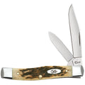W. R. Case & Sons Amber Bone Small Texas Jack Pocket Knife CASE077 – Peach Seed Jig 2-Blade Tru-Sharp Stainless Steel Folding EDC