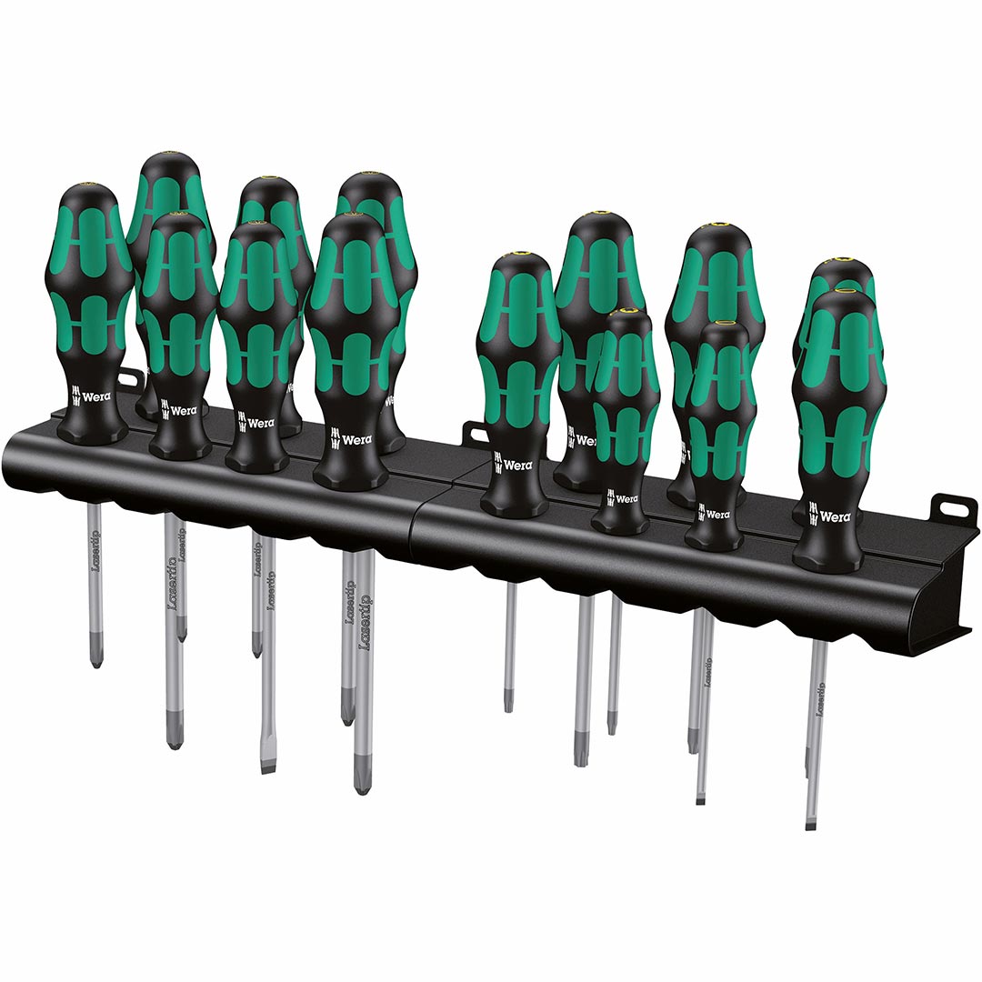 Wera “KRAFTFORM BIG PACK SERIES 300” Screwdriver Set with Racks (14 Piece) 05105630001