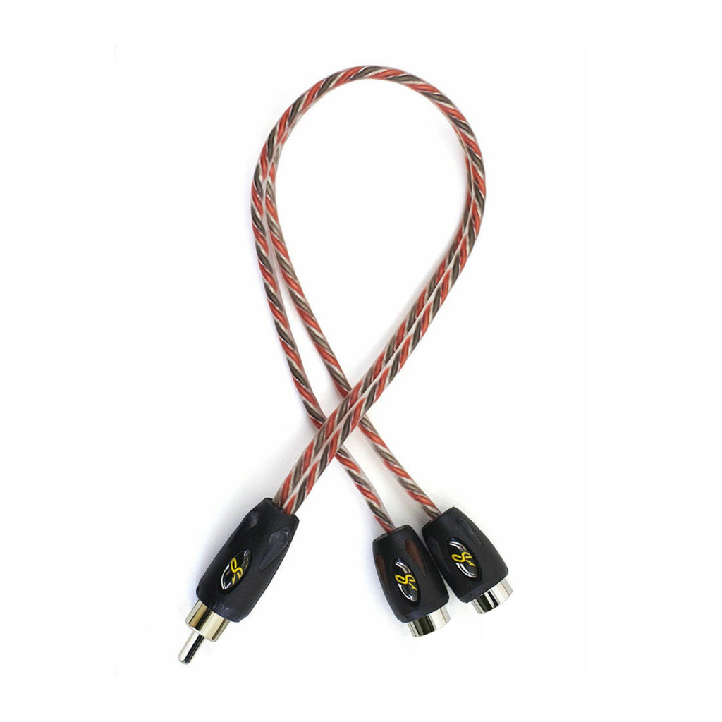 Stinger SI42YF 2-Channel 4000 Series RCA Y-Adapter Cable (2 Female to 1 Male)