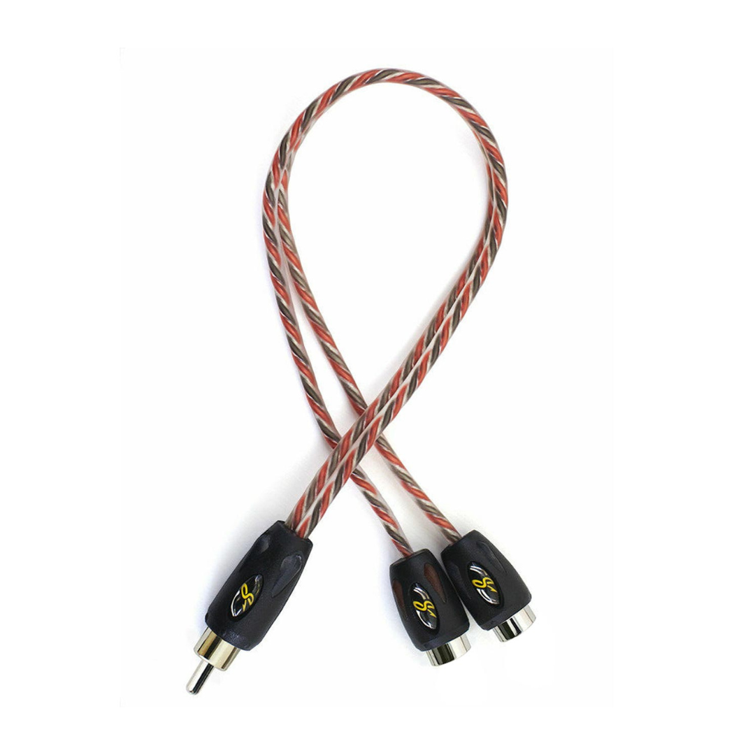 Stinger SI42YF 2-Channel 4000 Series RCA Y-Adapter Cable (2 Female to 1 Male)