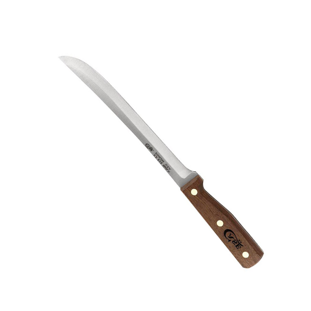 W. R. Case & Sons 9 Inch Slicing Knife CASE07317 – Household Cutlery Stainless Steel Kitchen Knife with Solid Walnut Handle, Meat Carving Knife